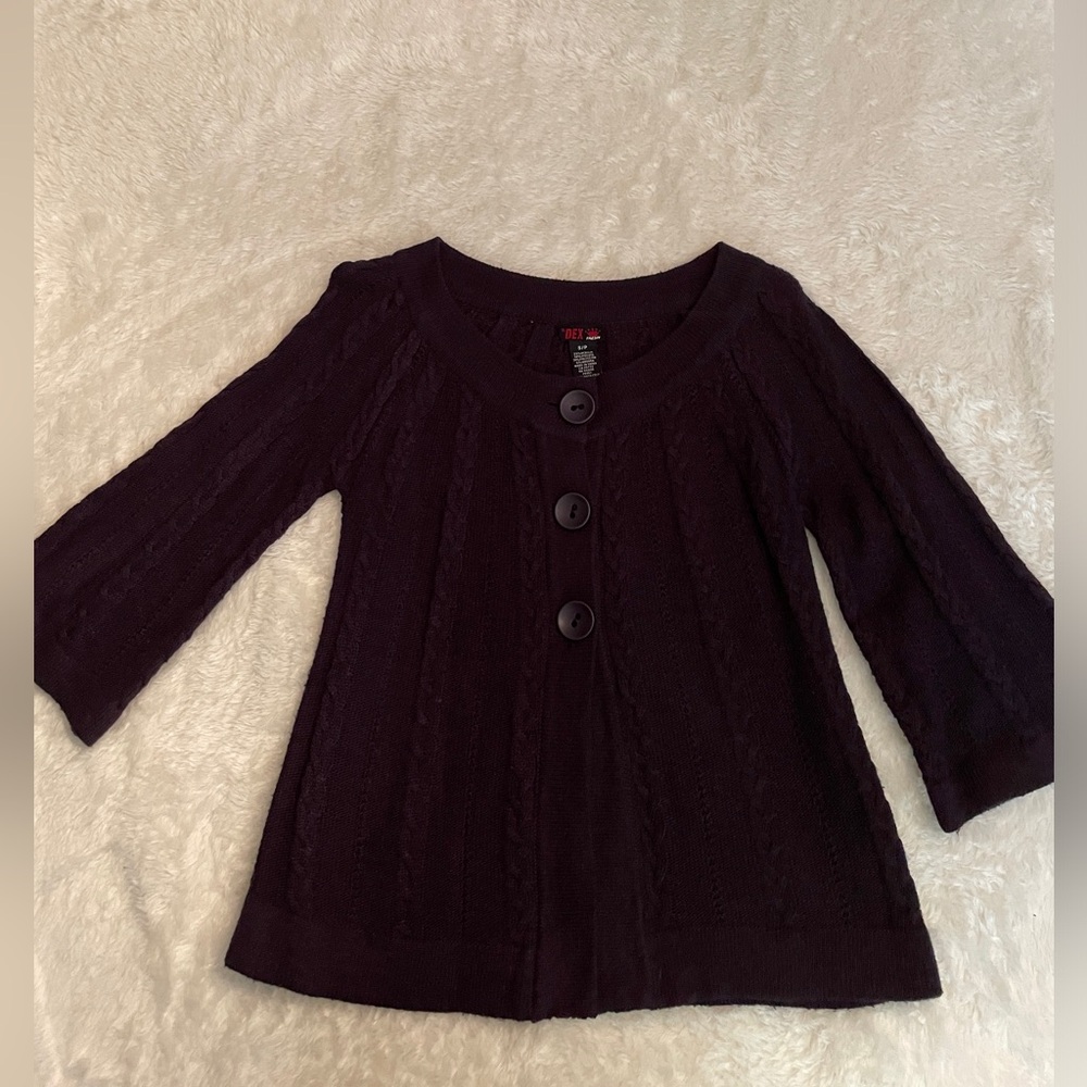 Plum unique detailed cardigan